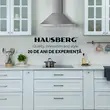 Dekoratív beépíthető páraelszívó Hausberg HB-1260, Szívóteljesítmény 650 m3/h, 1 motor, 60 cm, Rozsdamentes acél
