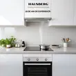 Beépített teleszkópos motorháztető Hausberg HB-1285, szívási teljesítmény 420 m3/h, 2 motor, 60 cm, Inox