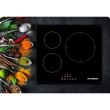 Beépített főzőlap Hausberg HB1530, Elektromos, Indukciós, 3 főzőzóna, PowerBoost, 60 cm, Fekete