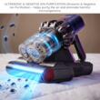Atka elleni UV porszívó multifunkcionális digitális kijelzővel HAUSBERG HB-2022MV, 600 W, UV sterilizálás, negatív ionok, ultrahangos tisztítás, lila-szürke