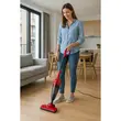 Függőleges porszívó Hausberg HB-2025RS, Teljesítmény 600W, Zsák nélküli, Portartály 0,5L, Rózsaszín