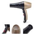 Uscator de par Hausberg HB-26GO, Putere 2000W, 2 trepte de viteza, Negru-Gold