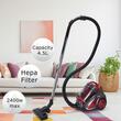 Porszívó zsák nélkül Hausberg HB-2820RS, 2200 W, 4,5 L, Fekete/Vörös