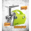 Húsdaráló Hausberg HB-3430VR, Rozsdamentes acél, 1800 W, Réz motor, Zöld