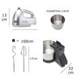 HAUSBERG HB-3551NG robotgépek, 7 sebesség, 250 W teljesítmény, 2 literes rozsdamentes acél tál, fekete