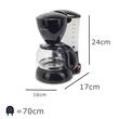 Kávéfilter Hausberg HB-3650, 600 ml, 800 W, fekete