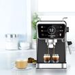 2 az 1-ben eszpresszógép HAUSBERG HB-3730IN, meleg és hideg, 20 bar, 1350 W, 1,5 L, túlmelegedés és túlnyomás elleni védelem, ERP, NTC, PID, időzítő, kijelző, habosítás, őrölt kávé és kapszulák