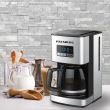 Digitális kávészűrő programozási funkcióval HAUSBERG HB3755, 1000-1200 W, 1,8 l, Wifi, LED kijelző, védelmi rendszer, Inox