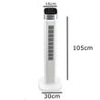 Digitális toronyventilátor távirányítóval HAUSBERG HB-5963AB, 55W, 3 sebességfokozat, 41 hüvelyk, időzítő, LED, oszcilláció, hordozófogantyú, illatosító, fehér