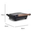 Sandwich-maker Grill HAUSBERG HB-632, 1100-1300 W, Panini, Placi nonaderente, Maner rece, Negru