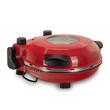 Speciális pizzasütő XL HAUSBERG HB-675RS kősütőfelülettel, hőszabályozóval 405°C-ig, Piros