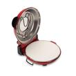 Speciális pizzasütő XL HAUSBERG HB-675RS kősütőfelülettel, hőszabályozóval 405°C-ig, Piros
