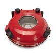 Speciális pizzasütő XL HAUSBERG HB-675RS kősütőfelülettel, hőszabályozóval 405°C-ig, Piros