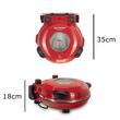 Speciális pizzasütő XL HAUSBERG HB-675RS kősütőfelülettel, hőszabályozóval 405°C-ig, Piros