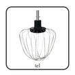 Keverő rozsdamentes acél edénnyel HAUSBERG HB-7622AB, 1600-1700 W, 6,5 L-es rozsdamentes acél tál, 10 sebesség, Zajszint 95 dB, Fehér