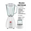 Turmixgép Hausberg HB-7760AB, 300 W, 1,5 liter, 3 sebesség, impulzus funkció, jégtörő, 4 kivehető penge, fehér