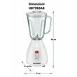 Turmixgép Hausberg HB-7760AB, 300 W, 1,5 liter, 3 sebesség, impulzus funkció, jégtörő, 4 kivehető penge, fehér