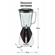 Turmixgép Hausberg HB-7760NG, 300 W, 1,5 l, 3 sebesség, impulzus funkció, jégtörő, 4 kivehető penge, fekete