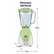 2 az 1-ben turmixgép üvegtállal Hausberg HB-7761VR rozsdamentes acél pengével, űrtartalom 1,5 l, zöld