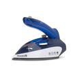 Mini utazó vasaló Hausberg HB-7810BL, 1000 W, 75 ml, kerámia, öntisztító funkcióval, fehér-kék