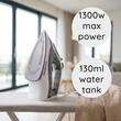 Hausberg HB-7850GR vasaló, 2000W, kerámia bevonatú acéltalp, 150 ml-es víztartály, Szürke-Fehér
