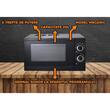 Mikrohullámú sütő Hausberg HB8005NG, 20 L, 700 W, Mechanikus, Fekete