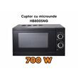 Mikrohullámú sütő Hausberg HB8005NG, 20 L, 700 W, Mechanikus, Fekete