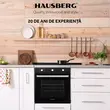 Beépíthető sütő Hausberg HB-8053NG, elektromos, Teljesítmény 2225 W, 71 l, 6 funkciós, Szellőztetés, Időzítő, A osztály, Fekete
