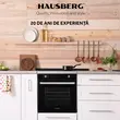 Beépíthető elektromos sütő Hausberg HB-8054NG, A osztály, 71L térfogat, 2225W teljesítmény, hőszigetelő üveglap, termosztát, időzítő, 7 funkció, szellőztetés, fekete
