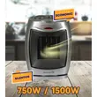 Kerámia radiátor Hausberg HB8300, 1500 W, Kerámia fűtőelem, oszcillációs funkció