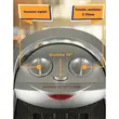 Kerámia radiátor Hausberg HB 8770, 1500 W, kerámia fűtőelem, szellőző/meleg levegő/meleg levegő, integrált fogantyú