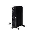 Elektromos olajmelegítő HAUSBERG HB-8925, 3 fokozat, 1000-1500-2500 W, 11 elem 110 mm x 580 mm, állítható termosztát, fogantyú és kerekek a könnyű mozgatáshoz, működésjelző lámpa, fekete