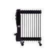 Elektromos olajmelegítő HAUSBERG HB-8925, 3 fokozat, 1000-1500-2500 W, 11 elem 110 mm x 580 mm, állítható termosztát, fogantyú és kerekek a könnyű mozgatáshoz, működésjelző lámpa, fekete
