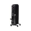 Elektromos olajfűtő HAUSBERG HB-8905, 3 fokozat, 600-900-1500 W, 7 elem 110 mm x 580 mm, állítható termosztát, fogantyú és kerekek a könnyű mozgatáshoz, működésjelző lámpa, fekete