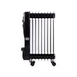Elektromos olajmelegítő HAUSBERG HB-8915, 3 fokozat, 800-1200-2000 W, 9 elem 110 mm x 580 mm, állítható termosztát, fogantyú és kerekek a könnyű mozgatáshoz, működésjelző lámpa, fekete