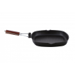Ertone GRILL serpenyő ERT-MN-528, Öntöttvas anyag, 28cm, ergonomikus kialakítás, Fekete
