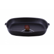 Ertone GRILL serpenyő ERT-MN-528, Öntöttvas anyag, 28cm, ergonomikus kialakítás, Fekete