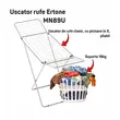 Uscator rufe metalic Ertone HB-H89U, 18 m, 18 kg, pliabil, inox
