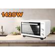 Elektromos sütő Ertone MN9135AB, 36L, 1420W, Állítható magasságú, 2 tálcás, Fehér