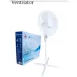 Ventilátor lábbal VEN-2, 50w, 40 hüvelyk, 3 sebesség, állítható magasságú, fehér
