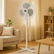 Hausberg XB-110 állóventilátor, 45W, 16 hüvelyk, 3 sebesség, oszcilláció, állítható magasság, fehér