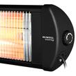 KUMTEL EX25 infravörös elektromos radiátor, 2500W, Termosztát, Fém ház, Protection 20 IP, Fekete