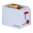 Kenyérpirító Hausberg HB-195RS, 750 W, 2 szelet, leolvasztási funkció, újramelegítés funkció, 6 teljesítményfokozat, fehér/piros