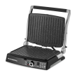 Elektromos grill Hausberg HB633GO, 2000-2200 W, tapadásmentes lapok, főzőfelület 30x24,5 cm, termosztát, Rose Gold