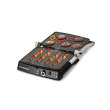 Elektromos grill Hausberg HB633RS, 2000-2200 W, tapadásmentes lapok, főzőfelület 30x24,5 cm, termosztát, Piros
