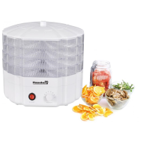 Elektromos élelmiszer aszalók Hausberg HB-1150, Állítható termosztát, Teljesítmény 250 W, Réz motor