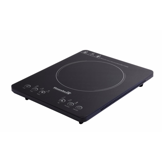 Indukciós főzőlap Hausberg HB-1525NG, 2000W, Érintővezérlés, egy főzőzóna, Fekete