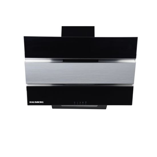 Dekoratív beépített páraelszívó Hausberg HB-1825NG, 60 cm, szívóteljesítmény 450m3/h, Alumínium szűrő, Fekete