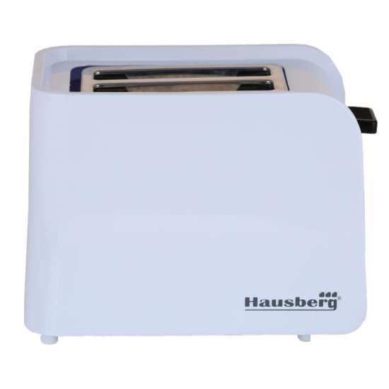 Kenyérpirító Hausberg HB-195NG, 750 W, 2 szelet, kiolvasztás funkció, újramelegítés funkció, 6 teljesítményfokozat, fekete/fehér