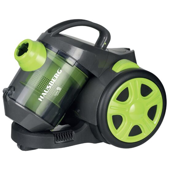 Porzsák nélküli porszívó Hausberg HB2090VR, 750W, Ciklonos, Űrtartalom 1,5L, Zöld